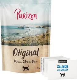 Produktbild von Purizon Sterilised Adult Lachs mit Huhn - getreidefrei - NEU: 2 kg