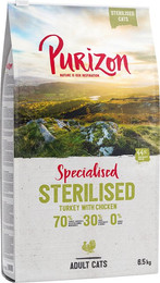 Produktbild von Purizon Sterilised Truthahn & Huhn Katzenfutter - 2 x 6,5 kg