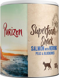 Produktbild von Purizon Superfood Snack 100 g - Lachs mit Hering, Erbsen & Heidelbeeren 3 x 100 g