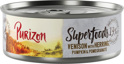 Produktbild von Purizon Superfoods Wild mit Hering, Kürbis und Granatapfel - 6 x 70 g