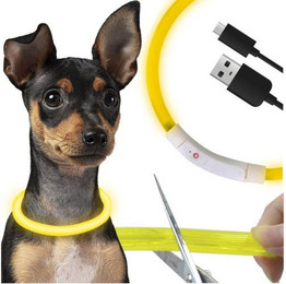 Produktbild von Purlov Hunde-Halsband LED-Licht verstellbares Halsband, PVC, Größenverstellung 20 bis 70 cm