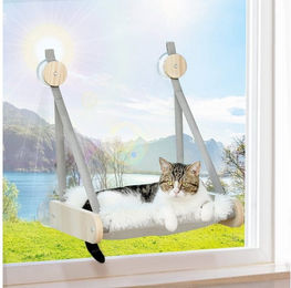 Produktbild von Purpurra Katzen-Hängematte Katzenfensterliege, Single / doppel