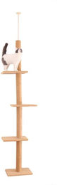 Produktbild von Purpurra Katzen-Kletterwand Deckenhoher Katzenkletterbaum mit deckenspanner,
