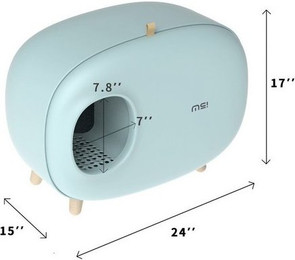 Produktbild von Purpurra Katzentoilette geschlossenes Design mit Katzenstreuschaufel