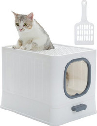 Produktbild von Purpurra Katzentoilette mit ausziehbarer Schale und Streuschaufel