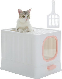 Produktbild von Purpurra Katzentoilette mit ausziehbarer Schale und Streuschaufel