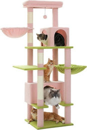 Produktbild von Purpurra Kratzbaum 168cm Mehrstöckiger Katzenturm mit 2 großen Höhlen