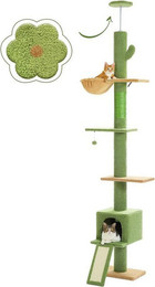 Produktbild von Purpurra Kratzbaum deckenhoch mit Hängematte und Katzenhöhle höhenverstellbar