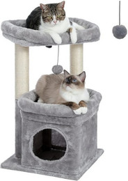 Produktbild von Purpurra Kratzbaum für Indoor-Katzen mit gemütlichem Katzenhaus