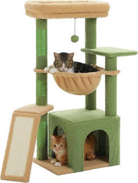 Produktbild von Purpurra Kratzbaum große Höhle mit 2 Eingängen, Kratzbrett und Hängematte