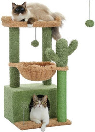 Produktbild von Purpurra Kratzbaum Kaktus Katzenbaum mit Hängematte und Spielball