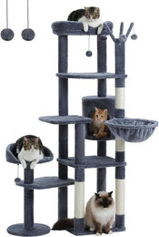 Produktbild von Purpurra Kratzbaum Katzenturm mit großer Hängematte und Höhle für große Katze