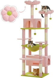 Produktbild von Purpurra Kratzbaum Katzenturm mit Hängematte und Katzenhöhle, 4 Höhen