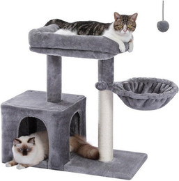 Produktbild von Purpurra Kratzbaum klein mit Hängematte und Plattform