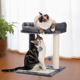 Produktbild von Purpurra Kratzbaum Kratzsäule Modern Sisalseil Grau,