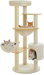 Produktbild von Purpurra Kratzbaum mit Echtholz-Platten, 2 Hängematte