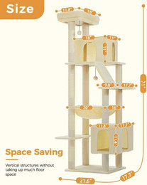 Produktbild von Purpurra Kratzbaum mit großer Höhle und Hängematte
