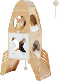 Produktbild von Purpurra Kratzbaum Rakete mit 3 Höhlen und Plüschkissen