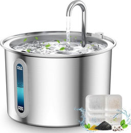 Produktbild von Purpurra Trinkbrunnen Oneisall Edelstahl Wasserspender 2L - 2 l