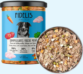 Produktbild von Pute mit Süßkartoffel, Erbsen und Spinat (im Glas)