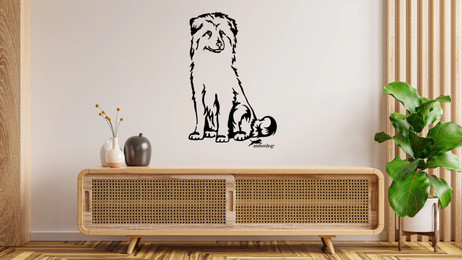 Produktbild von Pyrenäen-Schäferhund- Berger des Pyrènèes Wandtattoo Wandbild Wandsticker Wandaufkleber Wanddekoration
