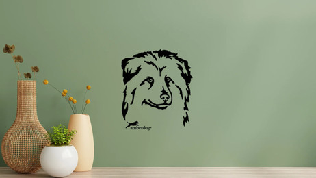 Produktbild von Pyrenäen-Schäferhund Kopf - Berger des Pyrènèes Wandtattoo Wandbild Wandsticker Wandaufkleber Wanddekoration