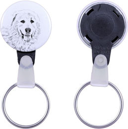 Produktbild von Pyrenean Mastiff, Mastín del Pirineo - keychain with a dog portrait, pendant with the brand's own Art-Dog graphics