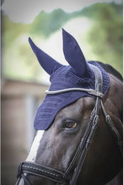 Produktbild von Paddock Sports Pro Coton Fliegenhaube für Pferde aus Baumwolle Blau