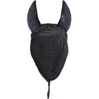 Produktbild von Paddock Sports Pro Coton Long Fliegenhaube für Pferde aus Baumwolle Schwarz