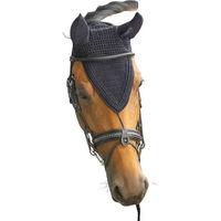 Produktbild von Paddock Sports Pro Coton Long Fliegenhaube für Pferde aus Baumwolle Schwarz