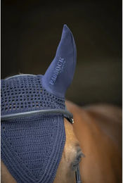 Produktbild von Paddock Sports Pro Fliegenhaube für Pferde aus Baumwolle Blau Coton Long FS