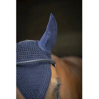 Produktbild von Paddock Sports Pro Fliegenhaube für Pferde aus Baumwolle Blau Coton Long FS