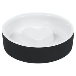 Produktbild von PAIKKA Anti-Schlingnapf Slow Feeder aus Keramik Schwarz Größe M - 750 ml