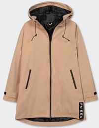 Paikka Damen Regenmantel Lite Waterproof Taupe L-XL – Bild 1 von 4