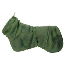 Produktbild von PAIKKA Drying Coat 2Got Hundebademantel wasserabweisend olive Rückenlänge 55 cm