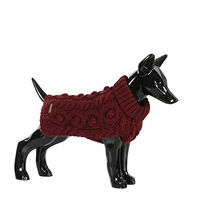Produktbild von PAIKKA Handgemachter Strickpullover aus Wolle Burgunderrot Größe 40