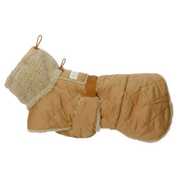 Produktbild von PAIKKA Hund Winterjacke Quilted Sherpa Jacket beige Rückenlänge 50 cm