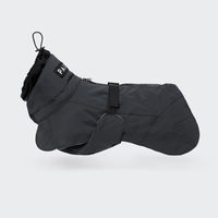 Produktbild von PAIKKA Hund Winterjacke wasserdicht aus Polyester in Grau/Schwarz mit 70 cm Rückenlänge