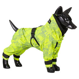 Produktbild von PAIKKA Hunde Regen Overall Rain Suit Neon Gelb reflektierend und wasserdicht