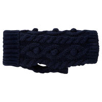 Produktbild von PAIKKA Hunde Strickpullover Handmade Knit Sweater aus Wolle in Blau mit 25 cm Rückenlänge