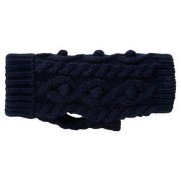 Produktbild von PAIKKA Hunde Strickpullover Handmade Knit Sweater aus Wolle in Blau mit 50 cm Rückenlänge