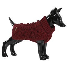 PAIKKA Hunde Strickpullover Handmade Knit Sweater aus Wolle in Burgund Rot – Bild 1 von 1