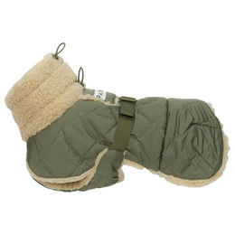 Produktbild von PAIKKA Hundemantel Quilted Sherpa Jacket Grün Rückenlänge 80 cm