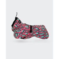 Produktbild von Paikka Hundewinterjacke Visibility reflektierend wasserdicht Jungle Pink Grün Größe 70