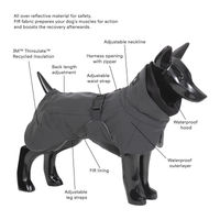 Produktbild von PAIKKA Visibility Hunde Winterjacke wasserdicht reflektierend Grau Schwarz