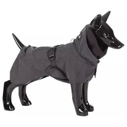 Produktbild von PAIKKA Visibility Raincoat reflektierender wasserdichter Hunde Regenmantel aus Polyester Grau Schwarz Größe Groß