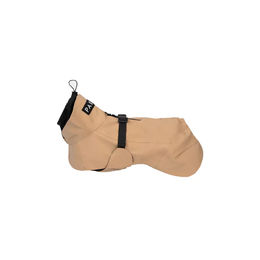 Produktbild von Paikka Visibility Regenmantel Lite für Welpen in Beige mit reflektierenden Elementen und wasserdichtem Polyester