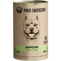 Produktbild von PAKA ZWIERZAKA Hund Nassfutter Lamm und Lachs Stückchen in Sauce Hypoallergen Monoprotein 400 g - 400 g