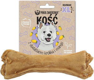 Produktbild von PAKA ZWIERZAKA Kauknochen Kaninchen und Rind XL 17 cm mit hohem Fleischanteil - 17 cm