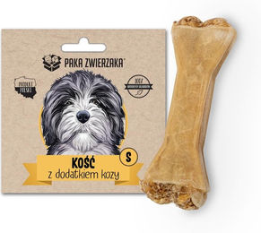 Produktbild von PAKA ZWIERZAKA Kausnack Knochen mit Ziegenfleisch 10 cm ohne Farb- und Aromastoffe - 35 g